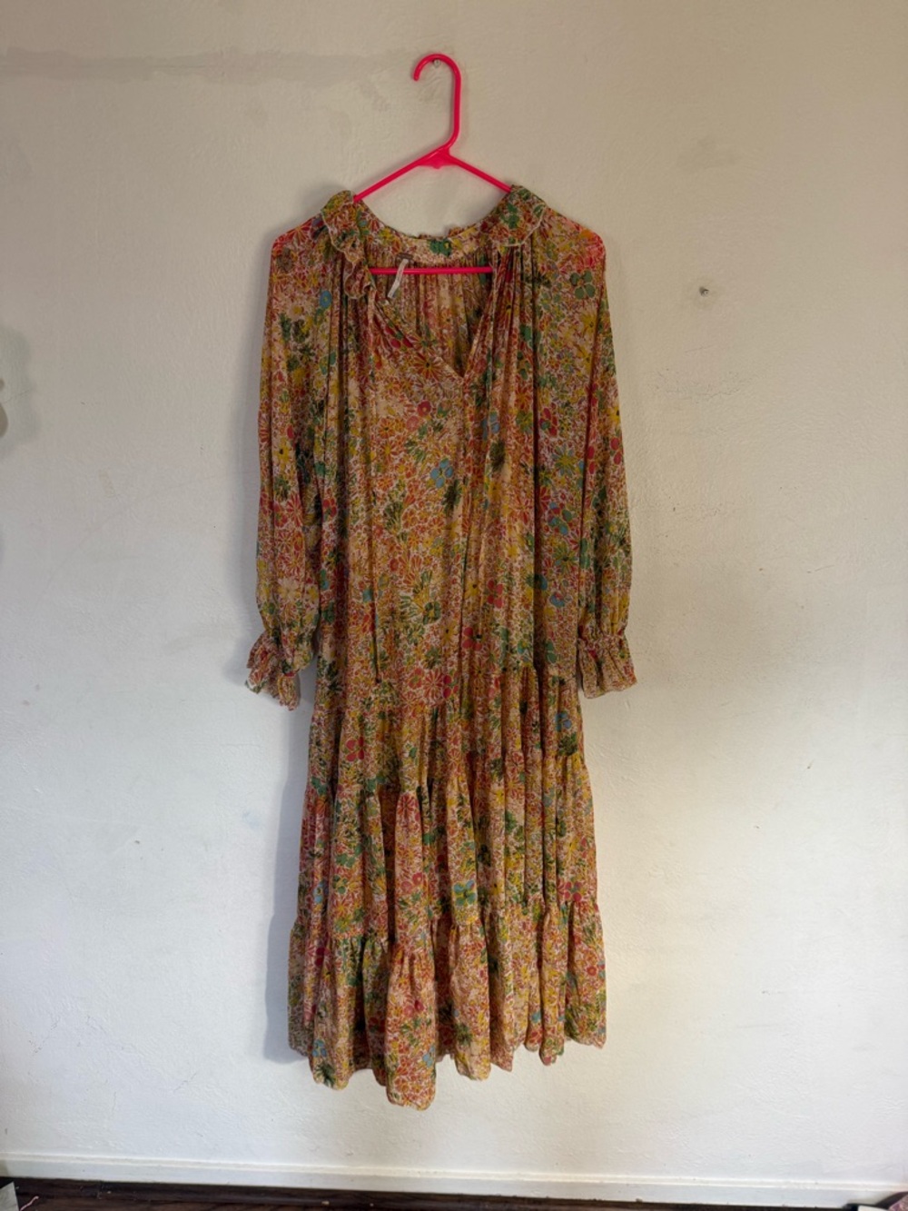 Free People Feeling Groovy Maxi Dress in Yellow, Green, Pink